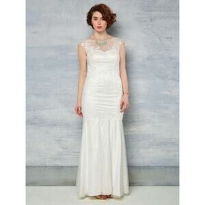 $250 Decode 1.8 ModCloth Chorus of Gorgeous Lace Maxi Wedding Dress 2 NEW